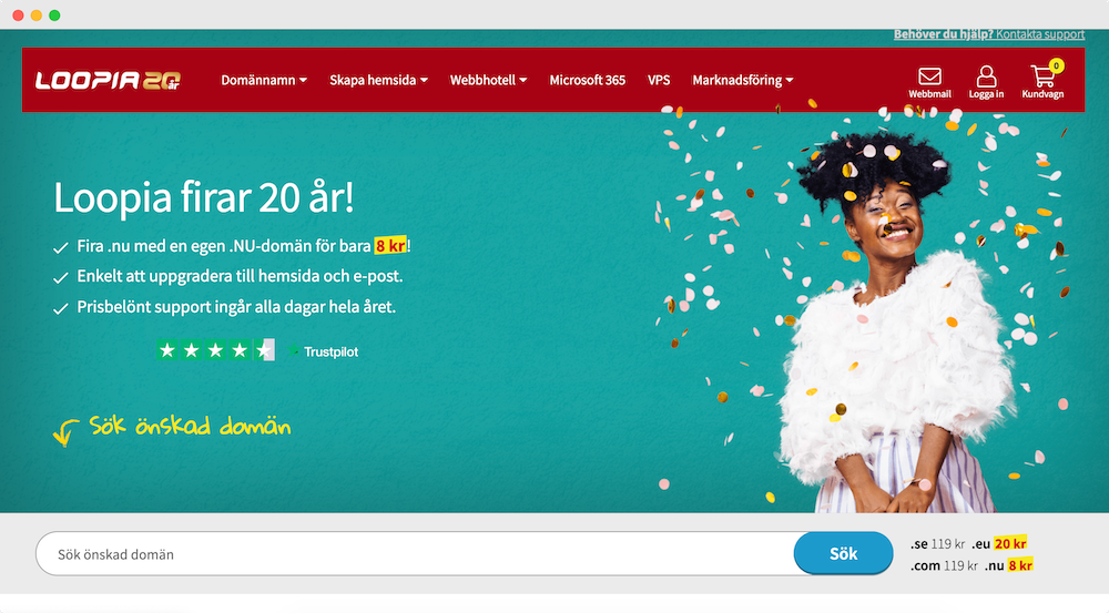 Loopia-webbhotell Loopia webbhotell